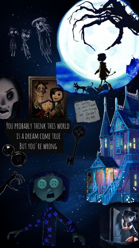 Coraline Nightmare #coraline Coraline Portal, Coraline Background, Coraline Theories, Coraline Quotes, Coraline Theme, Coraline Poster, Coraline Wallpaper, Henry Selick, Coraline Art