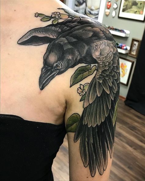 Natur Tattoo Arm, Vogel Tattoo, Crow Tattoo, Raven Tattoo, Spooky Tattoos, Gothic Tattoo, Bird Tattoo, Dream Style, Nature Tattoos