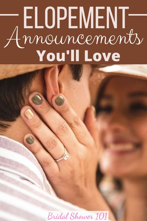 This blog post is all about elopement announcement ideas. #elopement #elopementannouncement Elopement Announcement Wording, Diy Wedding Announcements, Eloping Quotes, Surprise Marriage Announcement, Elopement Quotes Funny, Marriage Announcement Ideas, Elopement Captions, Announcing Elopement, Marriage Announcement Quotes