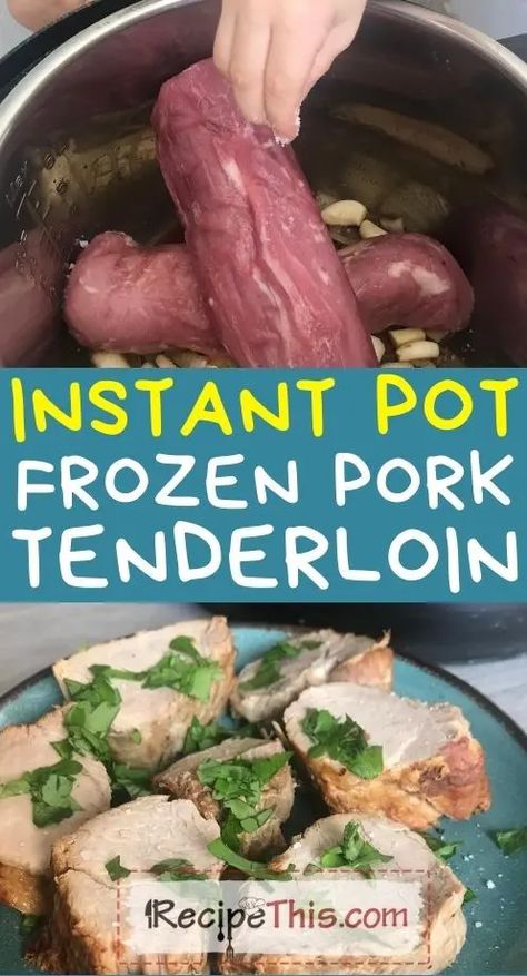 Instapot Pork Tenderloin, Frozen Pork Tenderloin, Instant Pot Pork Loin Recipe, Instant Pot Pork Tenderloin Recipe, Cook Pork Tenderloin, Heathly Recipes, Pork Tenderloins, Pork Tenderloin Recipe, Pot Recipes Healthy