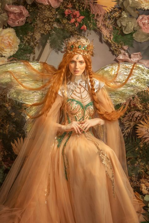 Fairy Queen Dress, Faerie Core, Unique Dress Design, Armor Dress, Fairy Queen, Queen Dress, Most Beautiful Dresses, Fairy Dress, Unique Dresses