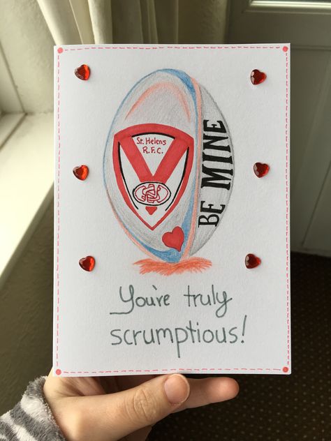 Rugby Promposal Ideas, Rugby Gifts For Boyfriend, Rugby Gift Ideas, Rugby Promposal, Rugby Drawing, Couples Art Project, Rugby Birthday, Rugby Art, Valintines Day