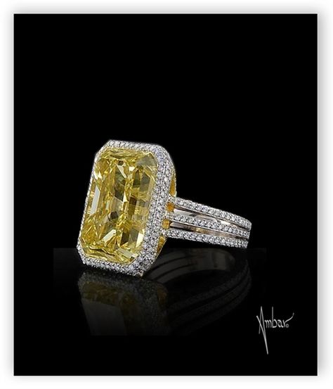 Ruby Ring Designs, Bez Ambar, Classy Engagement Ring, Wedding Rings And Engagement, Yellow Diamond Ring, Yellow Diamond Engagement Ring, Yellow Gems, Yellow Diamond Rings, Jewelry Real