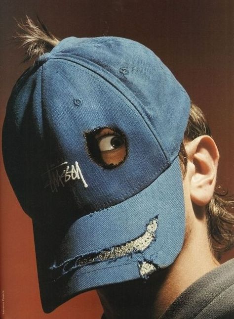 Post-Apocalyptic Fashion | iheartmyart: Nicola Formichetti / Stussy mask ... The Middle, A Man, Baseball Cap, Baseball, Blue, Instagram