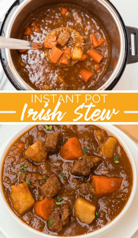 Instant Pot Stew Recipes, Instant Pot Stews, Beef Stew Meat Recipes Instant Pot, Instant Pot Stew Meat Recipes, Instant Pot Soups And Stews, Irish Stew Recipe Instant Pot, Irish Stew Instant Pot, Guiness Stew Instapot, Beef Stew Instant Pot