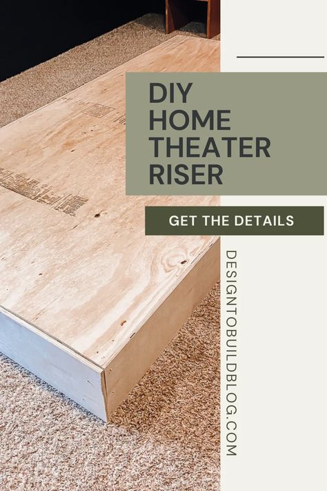 Home Theater Riser Diy, Diy Theater Seating, Theater Riser Platform, Diy Movie Theater Room, Diy Movie Room, Tv Room Chairs, Diy Home Theater Seating, Home Theater Riser, Diy Theater Room