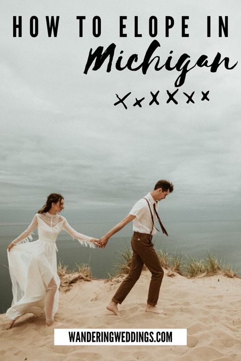 Places To Elope In Michigan, Northern Michigan Elopement, Michigan Elopement Locations, Michigan Micro Wedding, Backdrop Design Wedding, Nails Wedding Guest, Sleeping Bear Sand Dunes, Appetizers Wedding, Arch Flowers Wedding