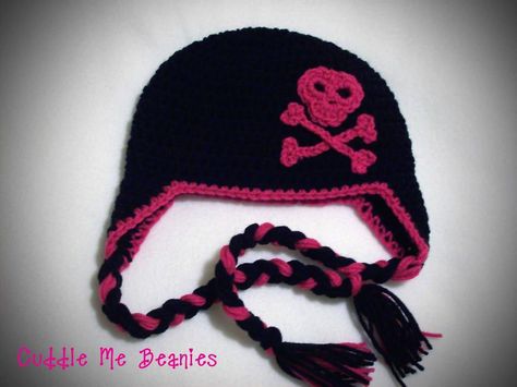 Skull Kuromi Hat Crochet Pattern, Skull Cap Crochet Pattern Free, Skeleton Hat Crochet, Skull Beanie Crochet, Skull Cap Beanie Crochet Pattern, Crochet Skull Ski Mask, Skull Crochet, Girl Pirate, Skull Beanie