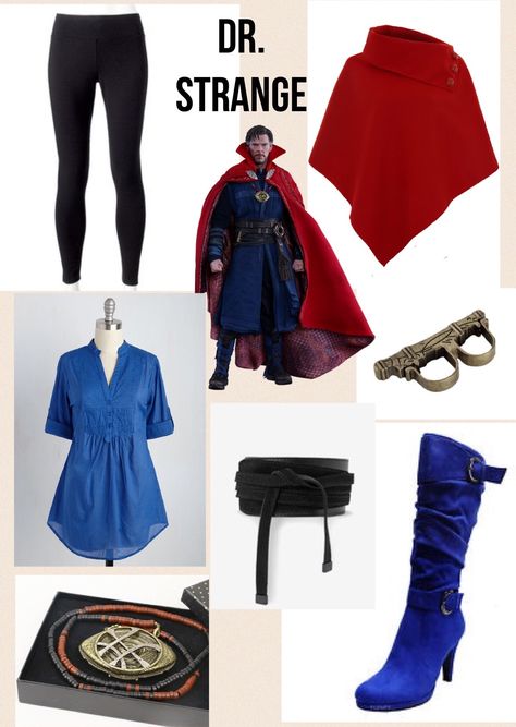 Disneybound: Dr. Strange Doctor Strange Outfit Ideas, Dr Strange Inspired Outfits, Doctor Strange Inspired Outfits, Dr Strange Outfit, Marvel Bounding, Marvel Disneybound, Doctor Strange Costume, Dr Strange Costume, Marvel Inspired Outfits