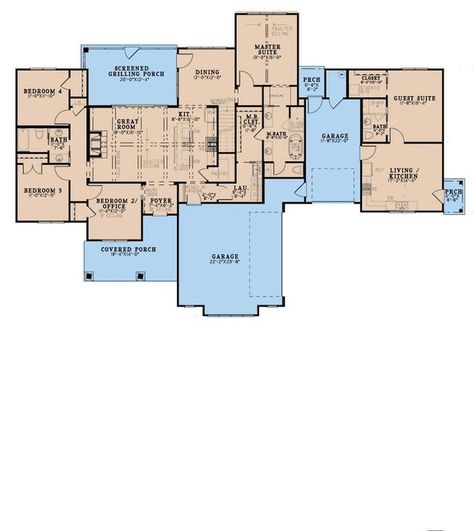 The Best House Plans with In-Law Suites - Houseplans Blog - Houseplans.com House Plans In Law Apartment, Inlaw Suite Addition Small Houses, Ranch House With Inlaw Suite Floor Plans, In Law Suite In Basement, House With In Law Suite, Inlaw Suite Addition Floor Plans, Basement In Law Suite Floor Plans, Mother In Law Suite Addition Floor Plans, Floor Plans With In Law Suite