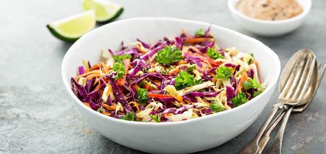 Dangerously Delicious Detox Slaw #dherbs Tangy Coleslaw Recipe, Tangy Coleslaw, Asian Cabbage Salad, Asian Salad Recipe, Cranberry Chicken Salad, Cranberry Chicken, Recipes Asian, Parmesan Cream Sauce, Asian Slaw