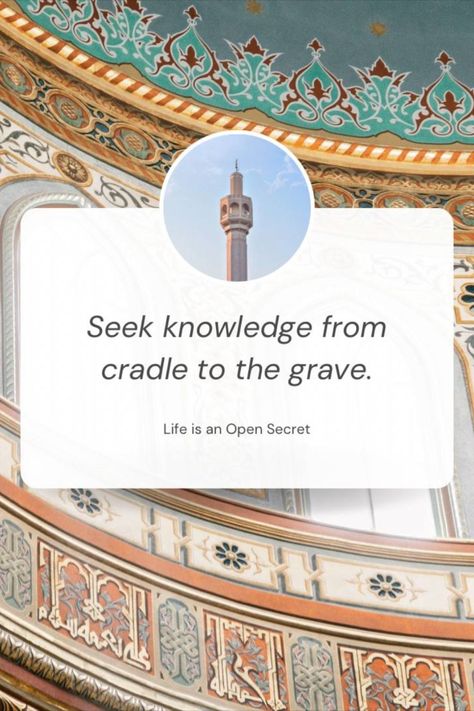 A very important reminder, dear readers! 💕

"Seek knowledge from cradle to the grave." Speak Good Or Remain Silent, Healing Room Ideas, Cradle To The Grave, Islam Dua, Zen Den, Remain Silent, Healing Room, Life Motto, Life Wisdom