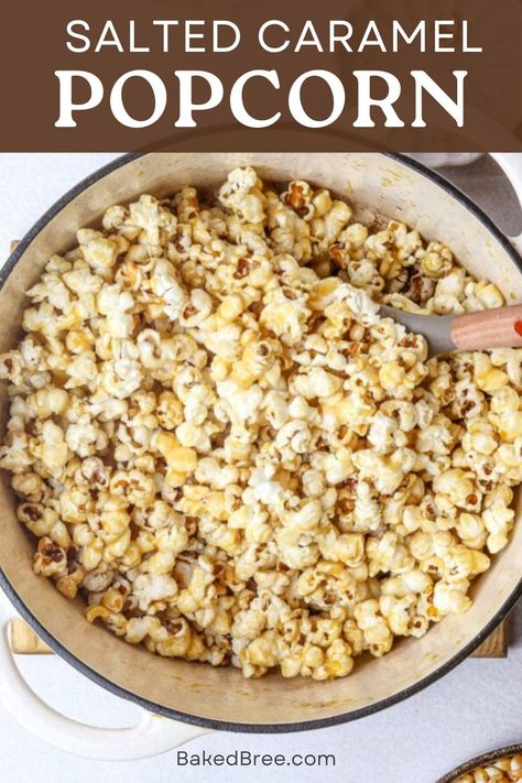 Carnival Snacks, Baked Bree Recipe, Caramel Popcorn Recipe, Snack At Home, Christmas Morning Recipes, Popcorn Recipes Caramel, Maple Recipes, Salted Caramel Popcorn, Christmas Food Treats