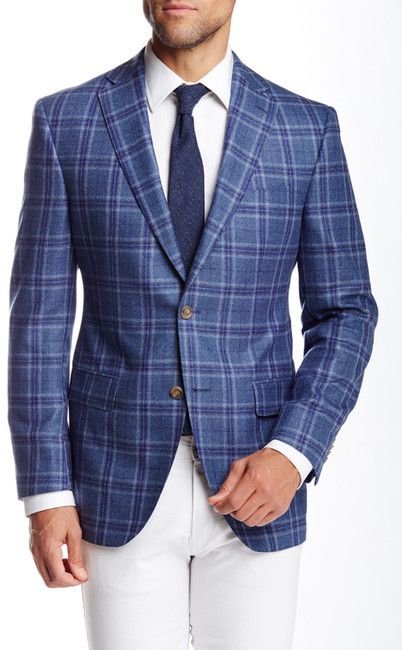 David Donahue Connor Blue Plaid Two Button Notch Lapel Sportcoat Sport Coat Outfit, Plaid Blazer Outfit, Mens Fashion Smart, Best Mens Fashion, Blue Checkered, Mens Fashion Casual Outfits, Plaid Blazer, Gentleman Style, Blazers For Men