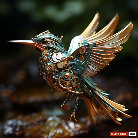 Fantasy Mech, Steampunk Diy Crafts, Digital Humanities, Clock Project, Steampunk Bird, Steampunk Animals, Steampunk Items, Mechanical Animals, Robot Animal