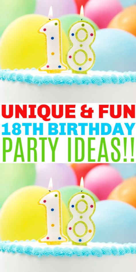 These 20 fun and unique 18th birthday party ideas are great for men or women. Creative party ideas that will give you a memorable day of celebration. #birthdays #18th #partyideas via @sweeterbydesign Fun 18th Birthday Party Ideas, Best 18th Birthday Party Ideas, 18th Birthday Games Activities, 18th Birthday Party Ideas For Him, Unique 18th Birthday Party Ideas, 18th Birthday Party Ideas For Men, Fun 18th Birthday Ideas, Ideas For 18th Birthday For Boys, 18th Birthday Boy Ideas