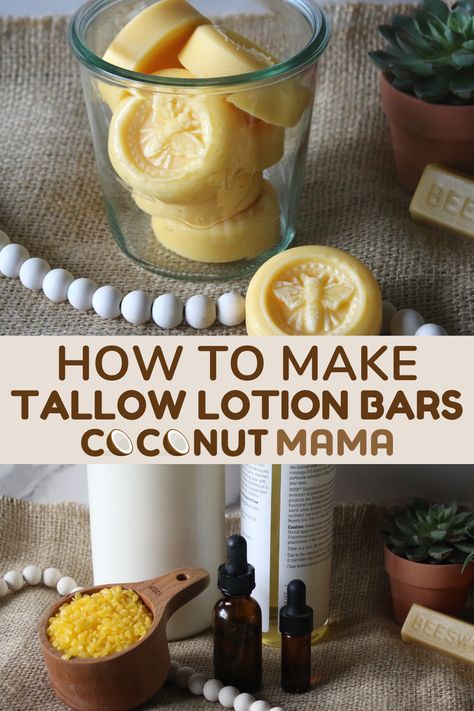 Beef Tallow Sunscreen Recipe, Tallow Lotion Bar Recipe, Tallow Lotion Bars, Tallow Recipes Skin Care, Beef Tallow Recipes, Tallow Lotion Recipe, Tallow Recipes, Diy Tallow, Tallow Lotion