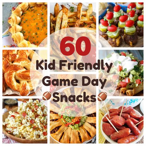 60 Best Football Snacks and Recipes for Kids - Football Food for Kids Kids Football Snacks, Football Snacks Appetizers, Football Food Ideas, Football Party Appetizers, Football Party Snacks, Football Sunday Food, Football Tailgate Food, Food Ideas For Kids, Tailgate Party Food