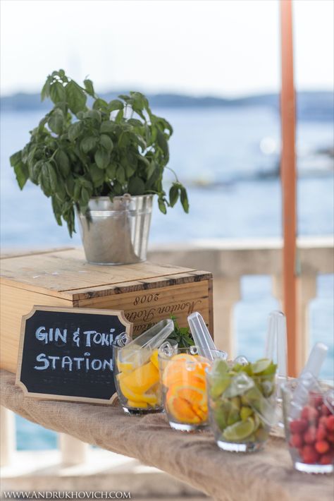 Drink Station Idea
Gin Tonic Station in Bonj Le Bains
Wedding in Hvar

#gintonicstation #foodstation #bridetobe #weddinginspiration #weddingcroatia #croatia #weddingincroatia #destinationwedding #wedding #croatianwedding  #weddinginhvar #europewedding #split #dubrovnikweddingplanner #weddingplannerhvar #weddingplanner #croatiawedding #hvarwedding #croatiafulloflife #viswedding #hvarweddingplanner  #hvar #bride  #instawedding #dubrovnik #adriaticweddingscroatia Gin Station Wedding, Gin Tonic Station, Gin And Tonic Station, Gin And Tonic Bar Station, Gin Station Ideas, Gin Station, Spritzer Bar, Gin And Tonic Bar, Buffet Drinks