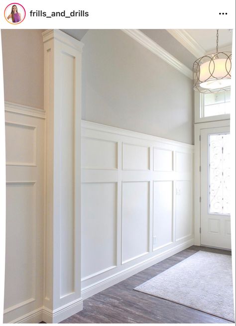 Board And Batten Family Room Wall, Wide Board And Batten, Board And Batten Wall Stairways, Board And Batten Styles, Kitchen Panelling, Board And Batten Entryway, Picture Moulding, Accent Mural, Millwork Wall