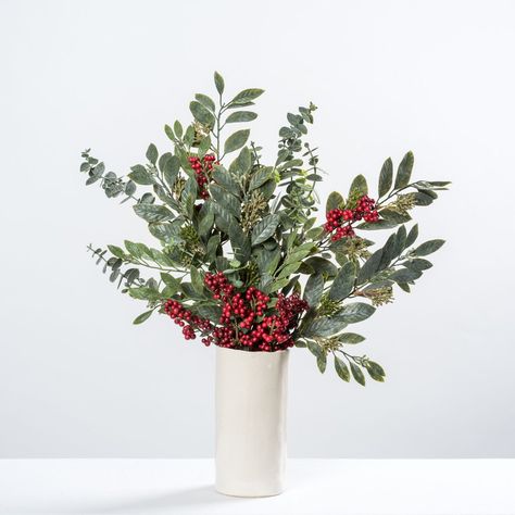 Red Berry Eucalyptus Stem https://shop.magnolia.com/products/red-berry-eucalyptus-stem Decorate With Eucalyptus, Themed Christmas Decorations, Fixer Upper Dining Room, Hygge Ideas, Chip Gaines, Dried Wreath, Dining Room Curtains, Asparagus Fern, Magnolia Market