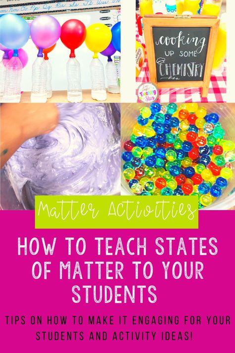 States Of Matter Experiments For Kids, Science Matter Activities, States Of Matter Science Experiments, States Of Matter Experiments 2nd, Fun States Of Matter Activities, States Of Matter Experiments, Teaching States Of Matter, Matter 3rd Grade Science, States Of Matter Activities