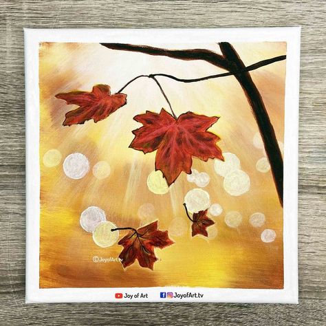 Candle Art Drawing, Paint Autumn, Oil Pastel Colours, Tree Painting Canvas, Autumn Leaves Art, Abstract Tree Painting, Oil Pastels Painting, Flower Art Drawing, Canvas Painting Tutorials