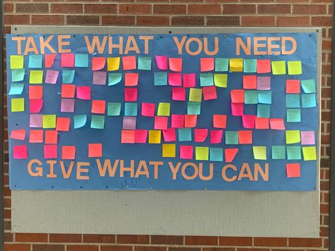 Wall Of Positivity, Affirmation Classroom Display, Mental Health Booth Ideas, Brainstorming Room, Positive Words Of Affirmation, Encouragement Wall, Counseling Room, Pride Ideas, Display Boards For School