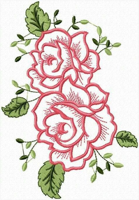 Satin Stitch Flower, Hand Embroidery Ideas, Embroidery Roses, Flower Hand Embroidery, Rose Embroidery Pattern, Roses Embroidery, Rose Applique, Embroidery Neck Designs, Embroidery Patterns Vintage