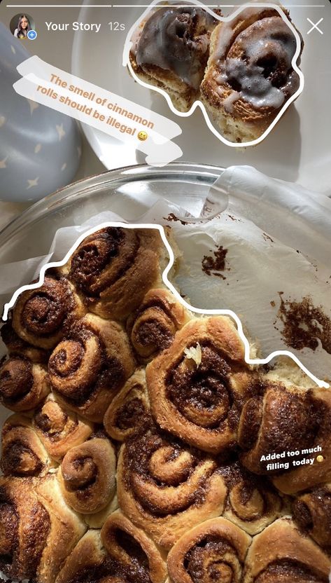 Cinnamon rolls Cinnamon Rolls Aesthetic Autumn, Cinnamon Rolls Caption, Cinnamon Rolls Instagram Story, Cinnamon Rolls Aesthetic, Coffee Content, Ig Caption, Cake Story, Food Captions, Instagram Cake