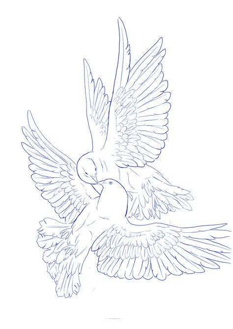 Tattoo With Background, Tattoos 2024, Dove Tattoo Design, Dove Tattoos, Cherub Tattoo, Dove Tattoo, Outline Tattoo, Tattoo Outline Drawing, Tattoo Templates