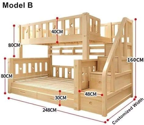 Bunk Mattress, Stair Drawers, Toddler Bunk Beds, Bunk Bed Plans, Diy Bunk Bed, Chalet Chic, Wooden Bunk Beds, Cool Bunk Beds, Bunk Beds With Stairs