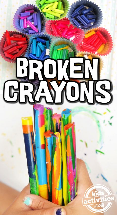 How to Make Colorful Crayon Wands Out of Broken Crayons | Kids Activities Blog Making Crayons From Broken Crayons, Broken Crayon Crafts, The Day The Crayons Quit Activities, Recycle Crayons, Old Crayon Crafts, Crayon Ideas, Homemade Crayons, Crayon Activities, Melted Crayon Crafts