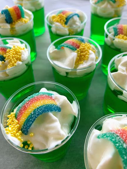 St Patrick's Day Jello Shots - My Mini Adventurer St Patty's Jello Shots, Jello Shots Green, Saint Patricks Day Jello Shots, St Pattys Day Jello Shots Alcohol, St Patricks Jello Shots Alcohol, St Patrick’s Jell-o Shots, Jello St Patricks Day Treats, St Patricks Day Jello Shots Pot Of Gold, St Pattys Jello Shots Recipe