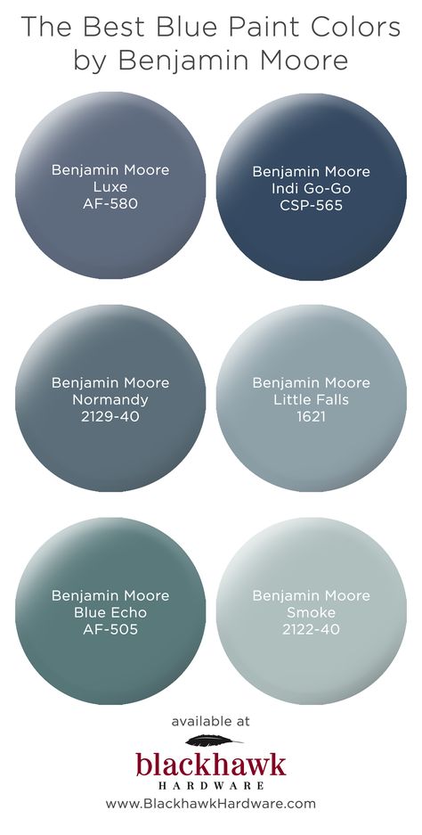 Best Blue Paint Colors by Benjamin Moore Blue Bedroom Paint, Best Gray Paint, Gray Paint Colors, Blue Gray Paint Colors, Benjamin Moore Gray, Paint Palettes, Blue Gray Paint, Revere Pewter, Gray Paint