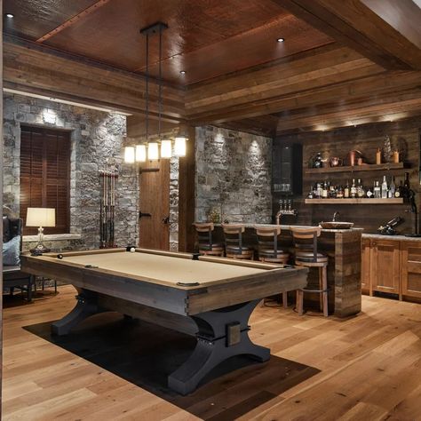 Ski Chalet Mountain Mama Project | Living Room - Rustic - Living Room - Other - by Esmaili Rugs and Antiques, Inc. | Houzz Mountain House Basement, Ski Lodge Basement Ideas, Lodge Basement Ideas, Mountain Basement, Rustic Mountain Homes Interior, Ski Chalet Interior Design, Ski Lodge Interior, Hunting Lodge Interiors, Lodge Interior Design