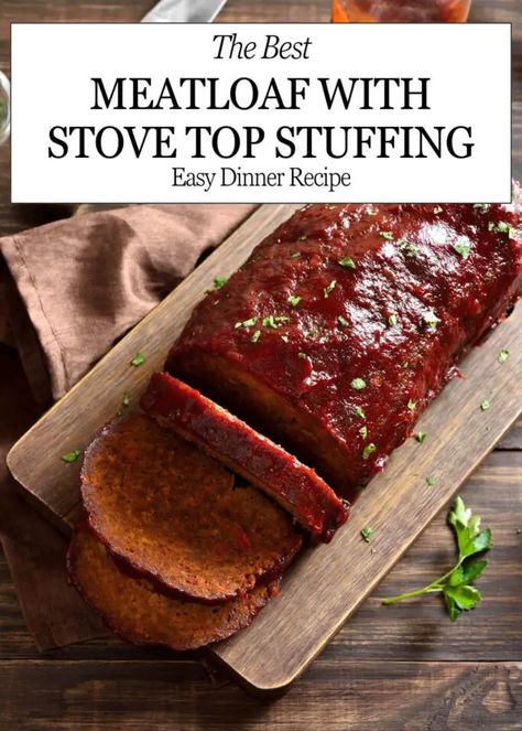 Meatloaf with Stove Top Stuffing - All Recipe Secret Meatloaf With Stove Top, Meatloaf With Stove Top Stuffing, Stove Top Stuffing Meatloaf Recipes, Homemade Beef Jerky Recipe, Simple Meatloaf, Stuffing Meatloaf, Stove Top Stuffing Meatloaf, Stove Top Stuffing, Stove Top Stuffing Mix