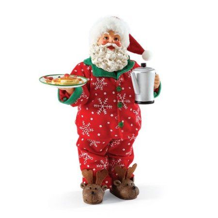 Amazon.com - Department 56 Possible Dreams Santas Christmas Morning Figurine - Holiday Figurines Santa Claus Doll, Santa Pictures, Santa Doll, Wooden Santa, Santa Figurines, Santa Claus Is Coming To Town, Vintage Santa Claus, Old Fashioned Christmas, Christmas Villages