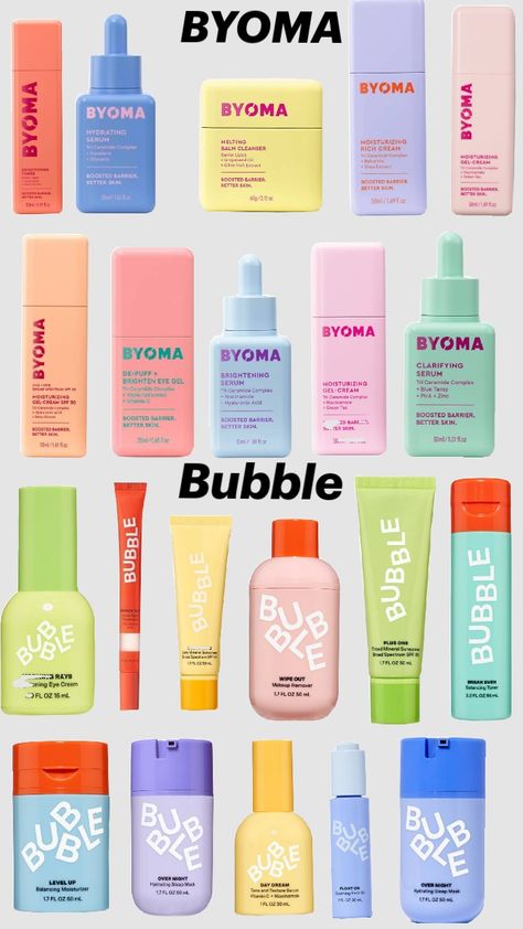 #bubble #byoma #skincare Byoma Skincare Safe For Kids, Byoma Skincare Aesthetic, Skincare List, Byoma Skincare, Kids Skin Care, Bubble Skincare, Preppy Makeup, Preppy Skincare, Skin Care Basics