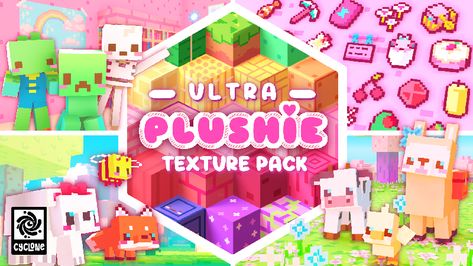 Ultra Plushie Texture Pack Minecraft Moobloom, Minecraft Texture Pack Aesthetic, Minecraft Houses Ideas, Minecraft V, Minecraft Texture Pack, Minecraft Marketplace, Desktop Windows, Cute Llama, Houses Ideas