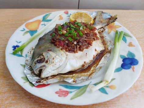 Pompano Recipe, Baked Fish Recipe, Filipino Recipe, Fish Recipes Baked, Fish Recipe, Baked Fish, Filipino Recipes, Asian Inspired, Fish Recipes