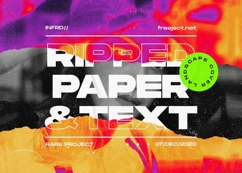 Future Design: Ripped Paper & Text Poster/Cover Template Ripped Poster, Brush Illustration, Street Art Painting, Tears Design, Poster Graphic Design, Easter Poster, Ripped Paper, Church Media Design, Net Design