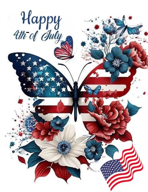 4th Of July Wallpaper, 4th Of July Images, July Images, Art Papillon, Patriotic Pictures, Insects Theme, Patriotic Art, Happy July, Happy 4th Of July