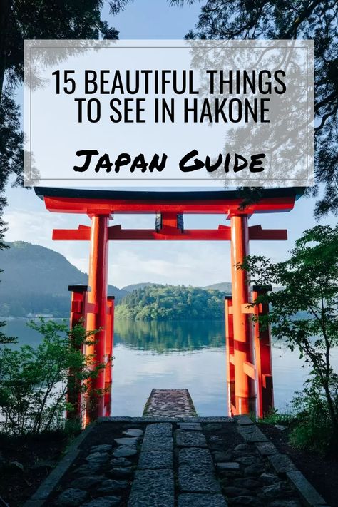 This is our ultimate guide about the Best Things to see in Hakone in Japan. One of the best places to see Mount Fuji, and easily accessible from Tokyo.  Hakone is one of the best places to visit in Japan. It’s a region with significant geothermal activity. There are therefore many onsen (Japanese hot springs).  Around Lake Ashinoko, you can also visit the famous and stunning Hakone Shrine, the Hakone Checkpoint and admire Mount Fuji of course!  #hakone #japan #fuji Hakone Shrine, Places To Visit In Japan, Hakone Japan, Places In Japan, Japanese Onsen, Japanese Hot Springs, Japan Guide, Japan Tour, Dream Place