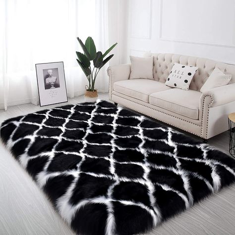 AmazonSmile: Fluffy Faux Fur Rug Nice for Women Teen Girls, Fuzzy Shag Area Rug for Living Room Bedroom, Aesthetic Home Bedroom Living Room Christmas Decor, Faux Sheepskin Rug as Sofa Couch Cover: Home & Kitchen Room Bedroom Aesthetic, Living Room Christmas Decor, Room Christmas Decor, Green Picture Frames, Faux Sheepskin Rug, Living Room Christmas, Brown Baskets, Faux Fur Rug, Fur Rug