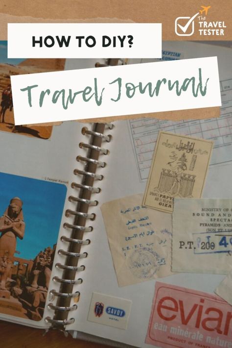 How to Make a Travel Journal? Tips & Supplies || The Travel Tester Travelers Journal Diy, How To Make A Travel Journal, Travel Journal Prompts, How I Take Notes, Road Trip Journal, Journal Tips, Camping Journal, Travel Journal Pages, Bucket List Journal