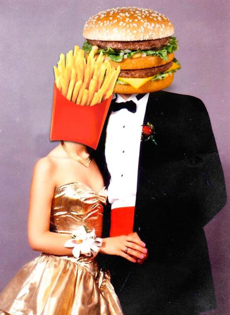 Burger Bar, Perfect Couple, Steam Punk, Pics Art, French Fries, Surreal Art, Digital Media, Food Art, Collage Art