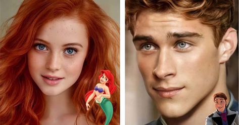 Disney Princes Realistic, Disney Princesses Realistic, Realistic Disney Characters, Real Life Disney Princesses, Disney Characters Realistic, Disney Princess In Real Life, Realistic Disney Princess, Anastasia Fanart, Disney Romance