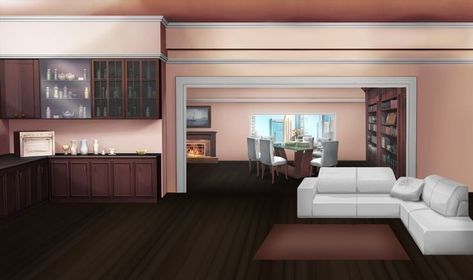 Fancy Living Rooms, Kitchen Background, Anime House, Episode Interactive Backgrounds, Episode Backgrounds, Living Room Background, Anime Backgrounds Wallpapers, House Inside, Chroma Key