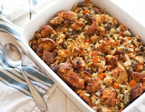 Discover all-natural and Certified Gluten-Free breakfast sausage, ham, bacon, Canadian Bacon and more. Mushroom Croissant, Croissant Stuffing, Make Ahead Stuffing, Traditional Stuffing, Herb Stuffing, Holiday Side, Holiday Side Dishes, Stuffing Recipes, Half Baked Harvest